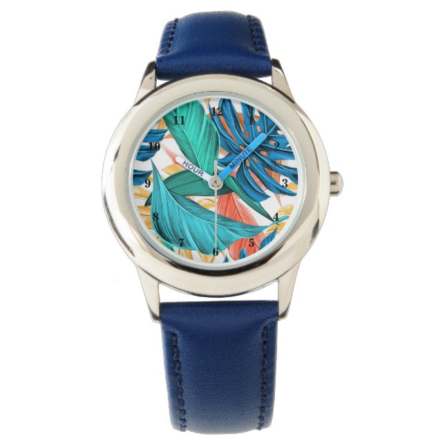 Reloj De Pulsera Vigilancia de las hojas tropicales (Anverso)