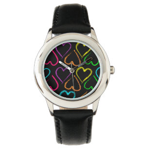 Reloj De Pulsera Vigilancia de los corazones coloreados