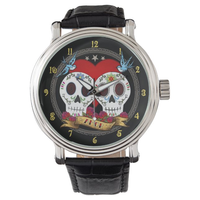 Reloj De Pulsera Vigilancia de los cráneos del amor (Anverso)