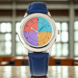 Reloj De Pulsera Vigilancia de los niños monogramas en bloques de c