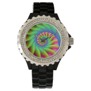 Reloj De Pulsera Vigilancia de los pasos de espiral psicodélica