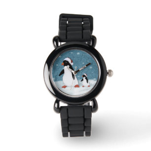 Reloj De Pulsera Vigilancia de los Pingüinos de Santa