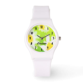 Reloj De Pulsera Vigilancia de mareas blancas con nombre personaliz