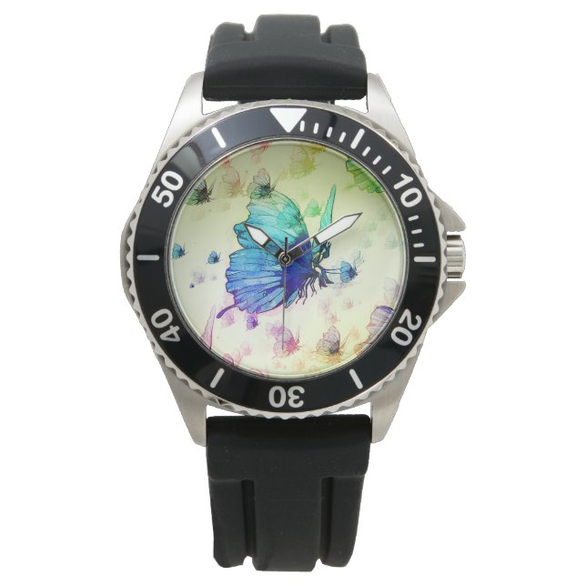 Reloj De Pulsera Vigilancia de mariposas acuáticas (Anverso)