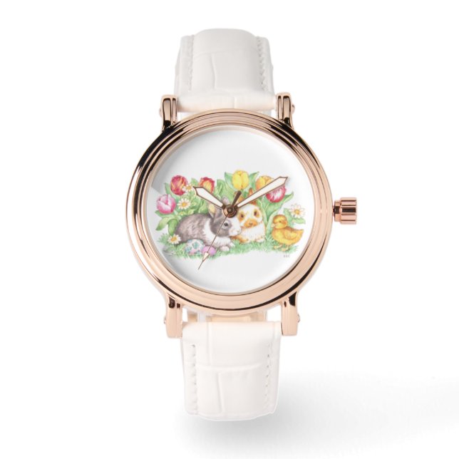 Reloj De Pulsera Vigilancia de Pascua de los Bunnies temáticos de p (Anverso)