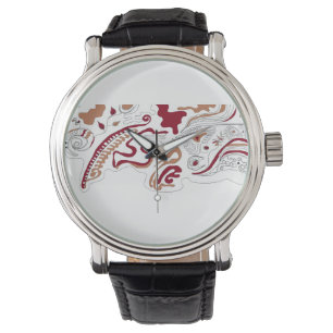 Reloj De Pulsera Vigilancia de patrones de abstracción artística