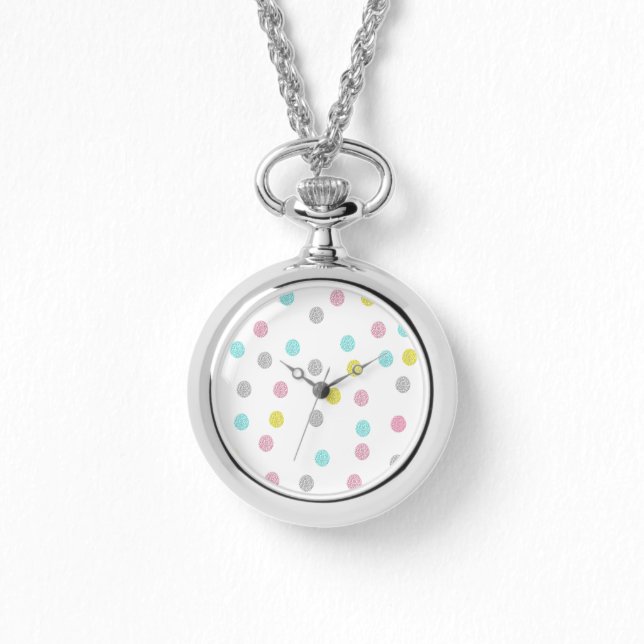 Reloj De Pulsera Vigilancia de puntos de polka pastoral (Anverso)