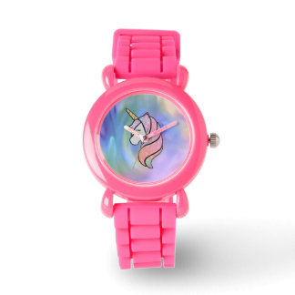 Reloj De Pulsera Vigilancia de unicornio arcoiris purpurina