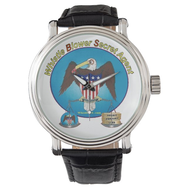 Reloj De Pulsera Vigilancia del agente secreto del informante (Anverso)