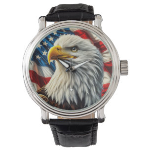 Reloj De Pulsera Vigilancia del águila patriótica