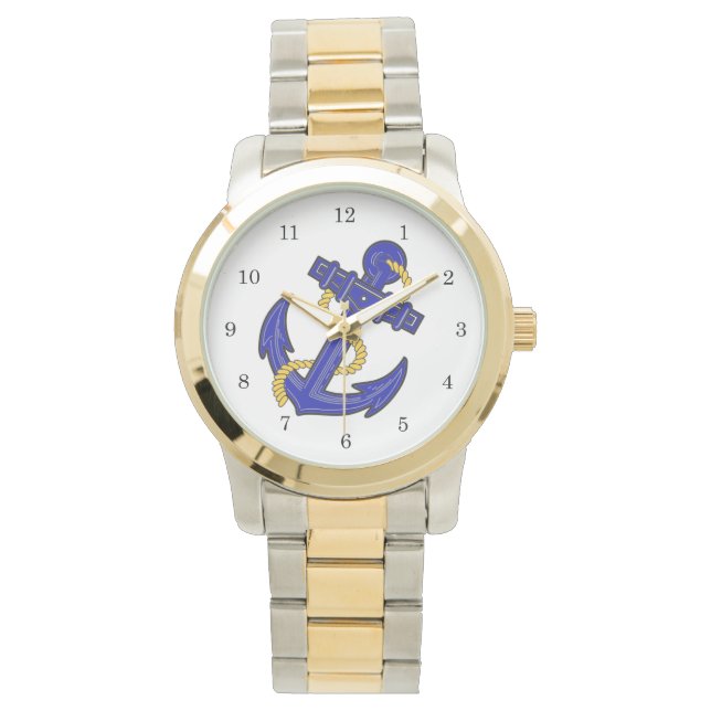 Reloj De Pulsera Vigilancia del anclaje azul (Anverso)