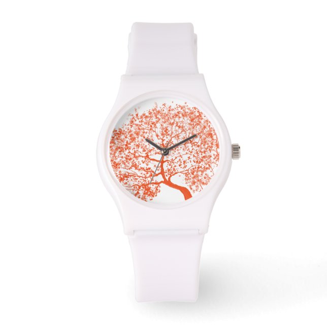 Reloj De Pulsera Vigilancia del árbol de roble naranja (Anverso)