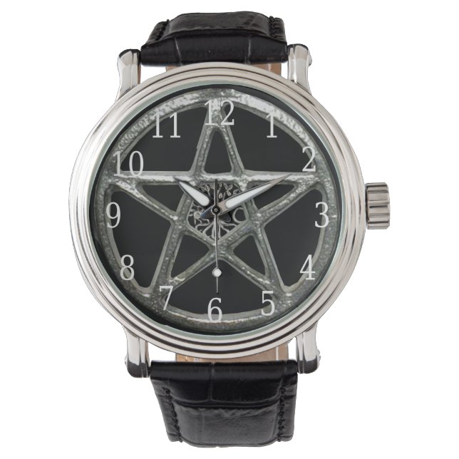 Reloj De Pulsera Vigilancia Del Árbol Pentáculo De La Vida (Anverso)
