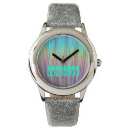 Reloj De Pulsera Vigilancia del arco iris. Holográfico! ¡Añadir nom