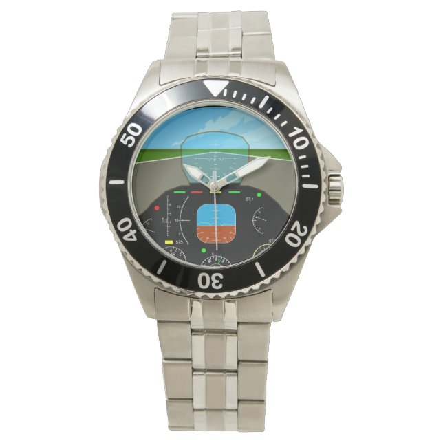 Reloj De Pulsera Vigilancia del avión de Cockpit (Anverso)