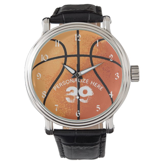 Reloj De Pulsera Vigilancia del baloncesto (personalizado) (Anverso)