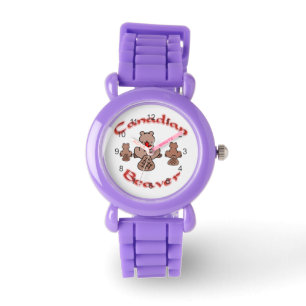 Reloj De Pulsera Vigilancia del castor canadiense