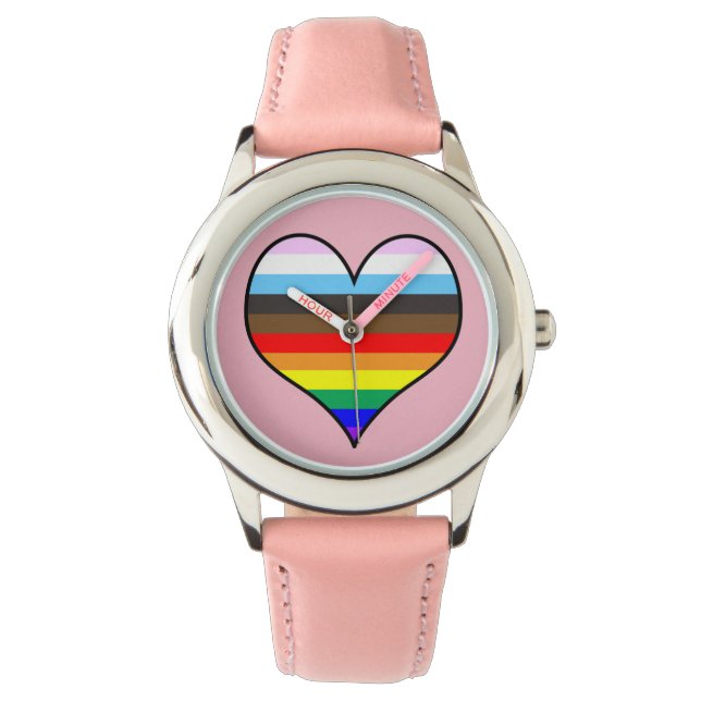 Reloj De Pulsera Vigilancia del corazón del arco iris (Anverso)