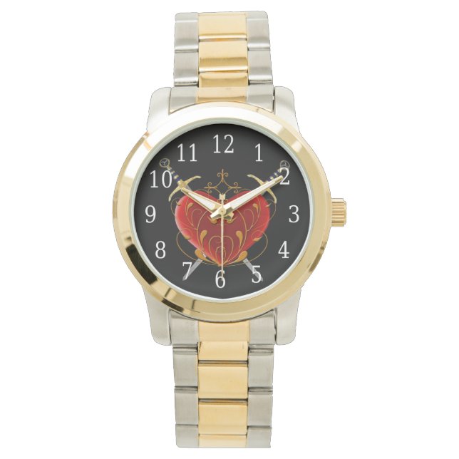 Reloj De Pulsera Vigilancia del corazón y los dagas (Anverso)