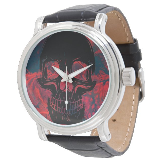 Reloj De Pulsera Vigilancia del cráneo masculino (Angular)