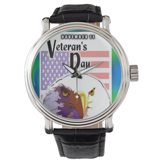 Reloj De Pulsera Vigilancia del Día de los Veteranos (Anverso)