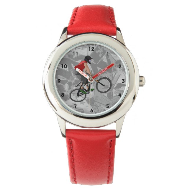 Reloj De Pulsera Vigilancia del diseño de bicicletas extremas (Anverso)