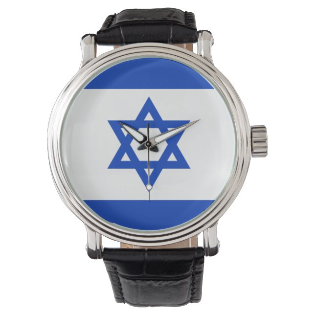 Reloj De Pulsera Vigilancia del diseño de la bandera israelí (Anverso)