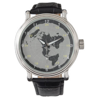 Reloj De Pulsera Vigilancia del diseño de la Tierra plana