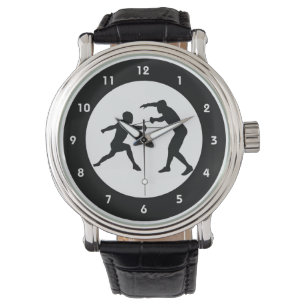 Reloj De Pulsera Vigilancia del diseño de la valla