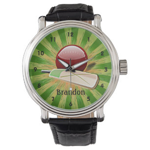 Reloj De Pulsera Vigilancia del diseño del críquet en el personaliz