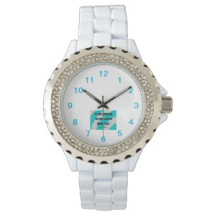 Reloj De Pulsera Vigilancia del esmalte blanco Diamante de imitació
