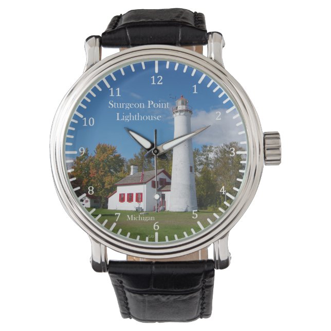Reloj De Pulsera Vigilancia del faro de Sturgeon Point (Anverso)