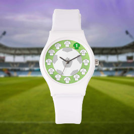 Reloj De Pulsera Vigilancia del fútbol - con Camisetas blancos