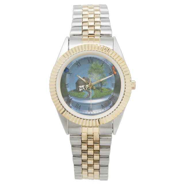 Reloj De Pulsera Vigilancia del Globe de mariposa (Anverso)