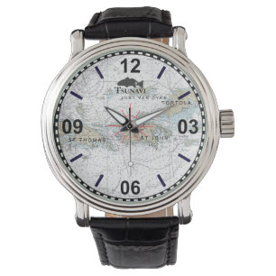 Reloj De Pulsera Vigilancia del gráfico náutico de las Islas Vír