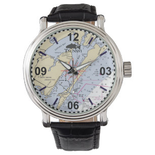Reloj De Pulsera Vigilancia del gráfico náutico de plegado coster