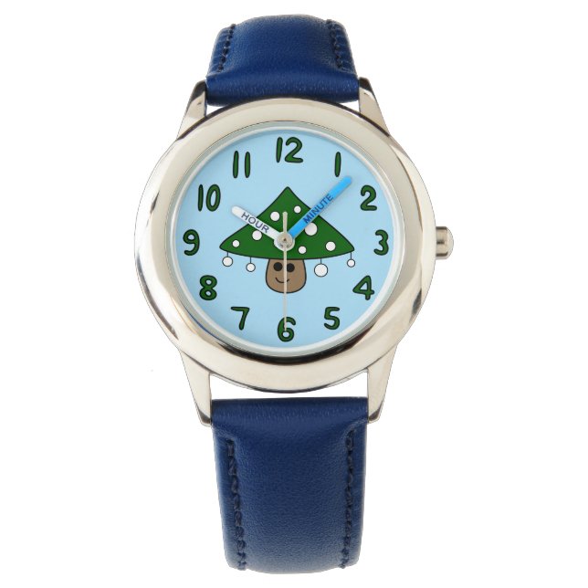 Reloj De Pulsera Vigilancia del hongo en el árbol de Navidad (niño) (Anverso)