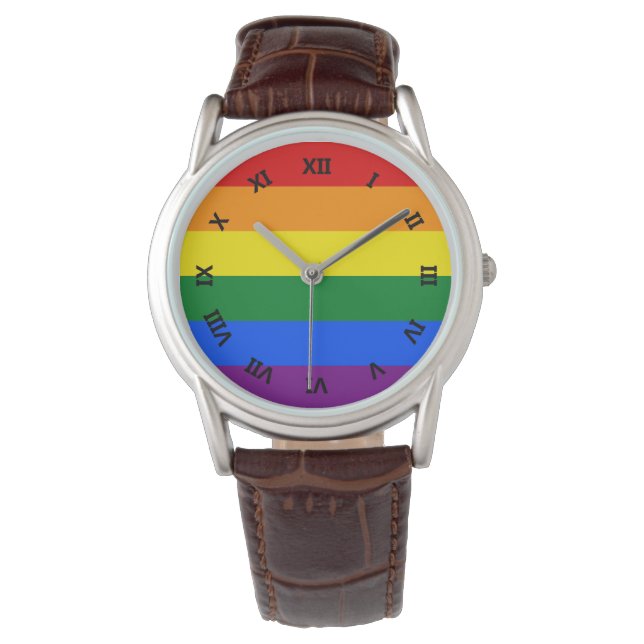 Reloj De Pulsera Vigilancia del Orgullo Arcoiris (Anverso)