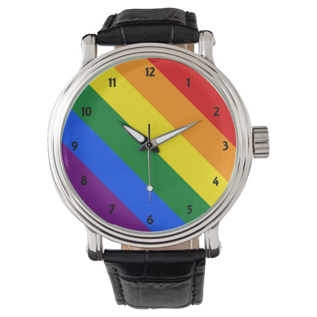 Reloj De Pulsera Vigilancia del Orgullo Arcoiris (Anverso)
