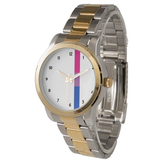 Reloj De Pulsera Vigilancia del Orgullo Bisexual (Angular)