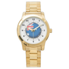 Reloj De Pulsera Vigilancia del oro sobrevalorada de la bandera aus