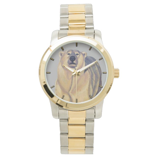 Reloj De Pulsera Vigilancia del Oso Polar Vigilancia de la Vida Sil (Anverso)