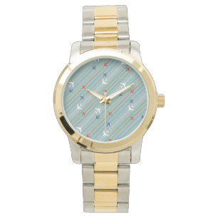Reloj De Pulsera Vigilancia del patrón de avión retro