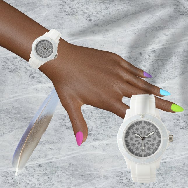 Reloj De Pulsera Vigilancia del patrón de mosaico gris oscuro (Subido por el creador)