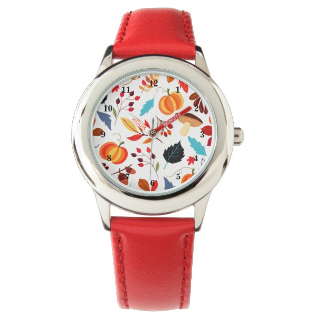 Reloj De Pulsera Vigilancia del patrón de otoño (Anverso)