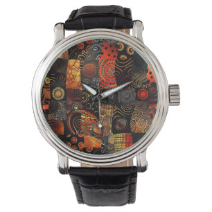 Reloj De Pulsera Vigilancia del patrón tribal africano