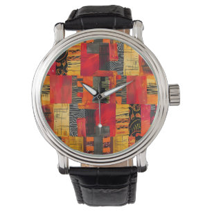 Reloj De Pulsera Vigilancia del patrón tribal africano