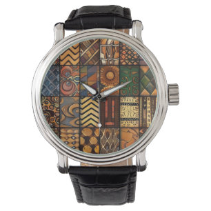 Reloj De Pulsera Vigilancia del patrón tribal africano