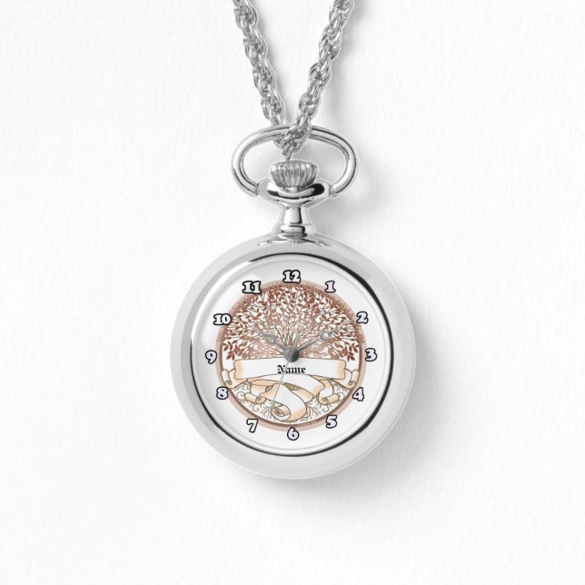 Reloj De Pulsera Vigilancia del personalizado de apellidos de árbol (Anverso)