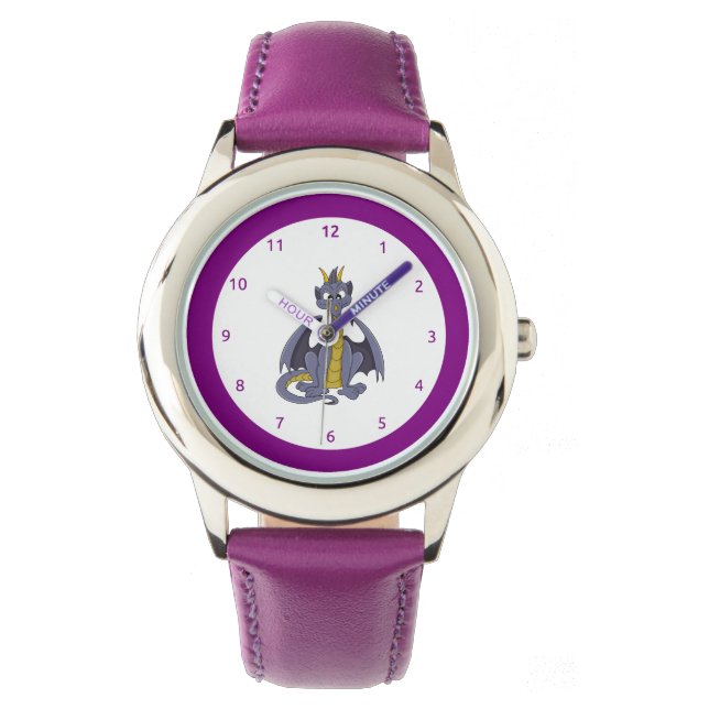 Reloj De Pulsera Vigilancia del personalizado del dragón morado (Anverso)